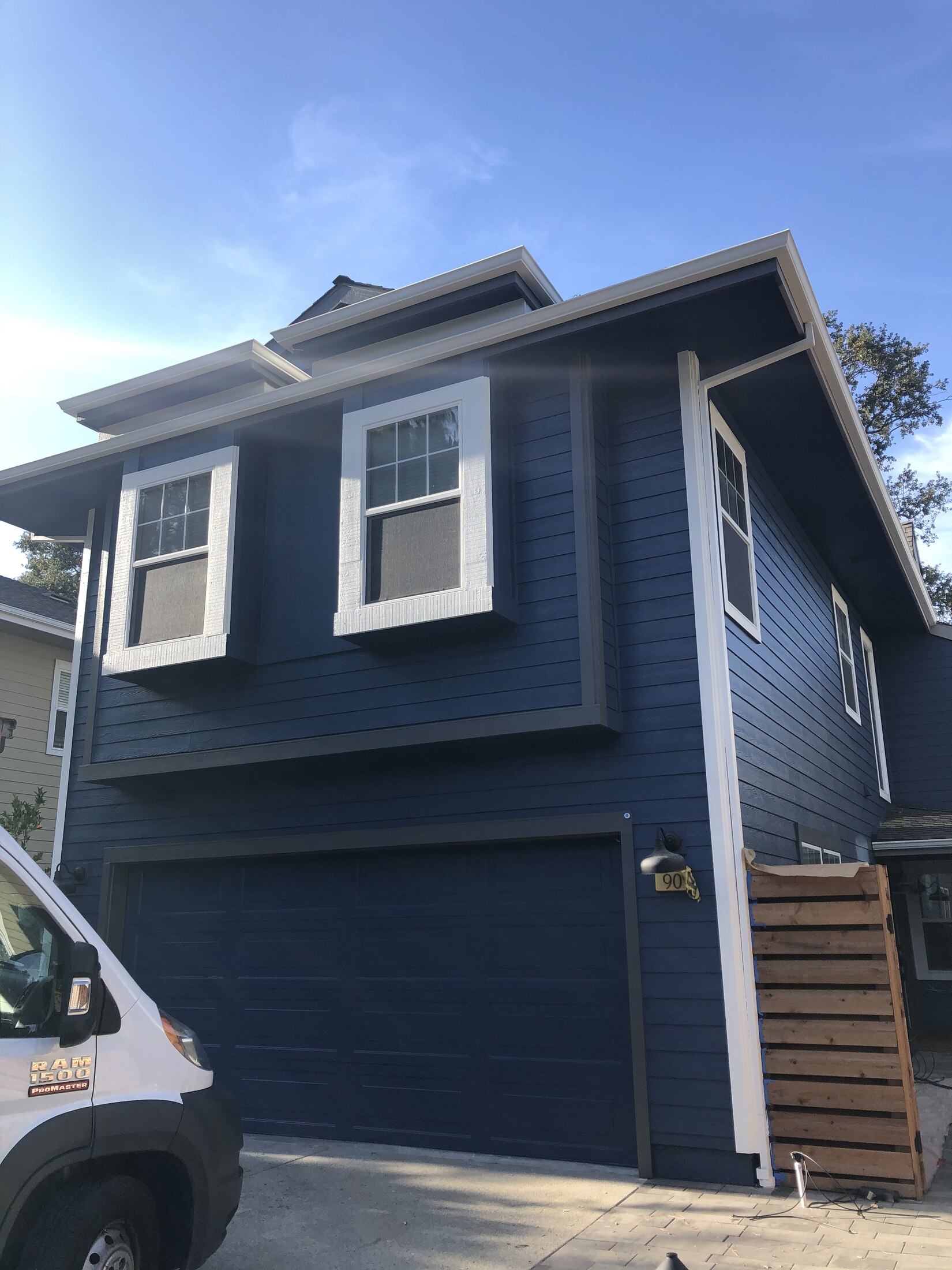 Freshly painted home exterior